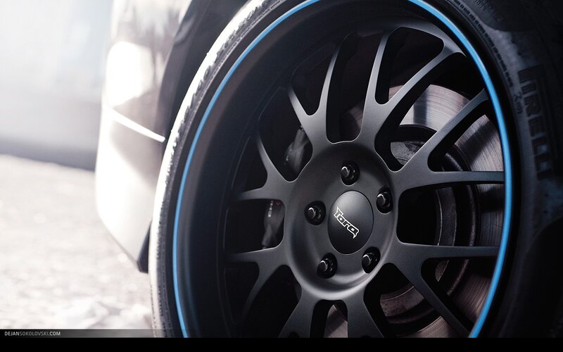 close-up of car wheel