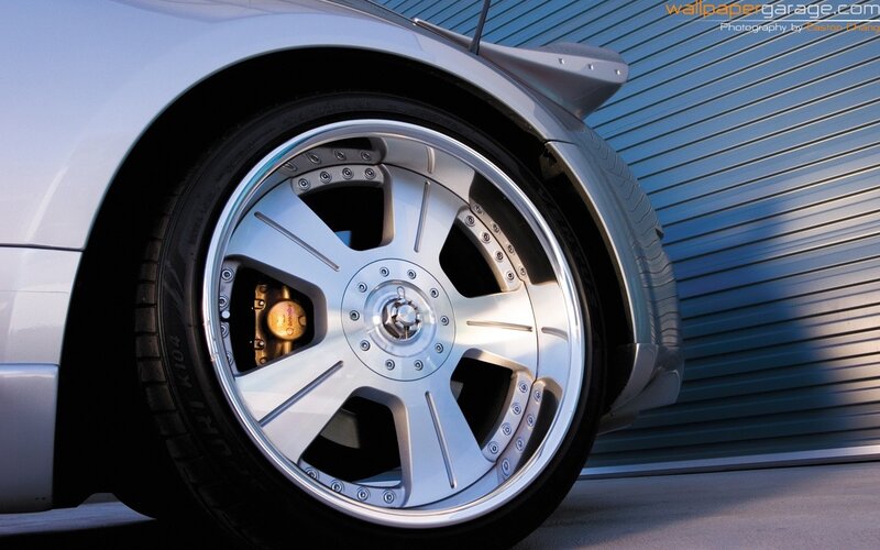 close-up of car wheel