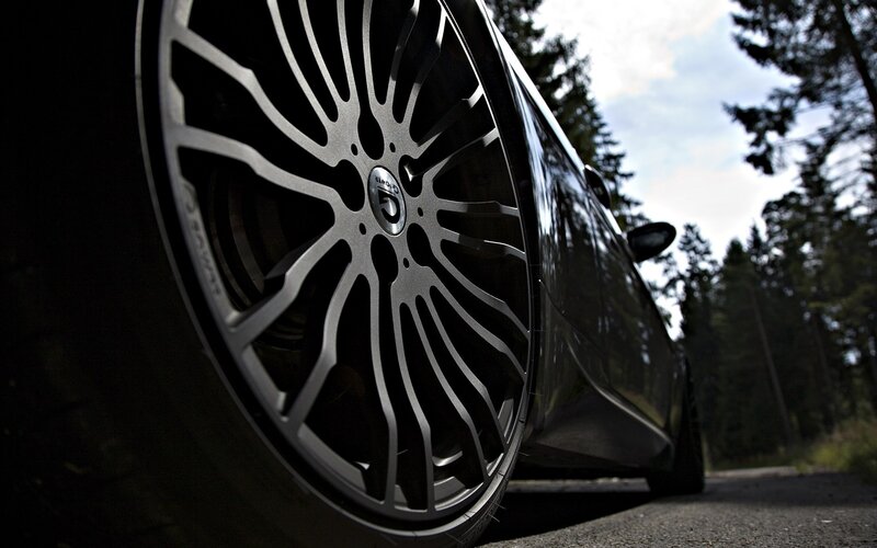 close-up of car wheel