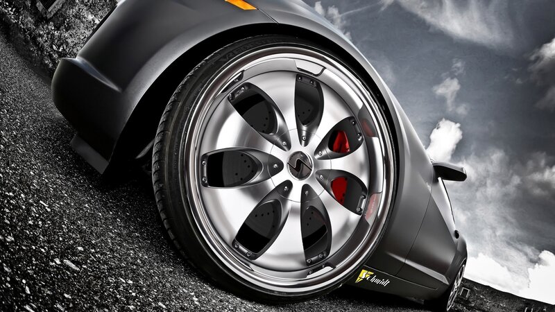 close-up of car wheel