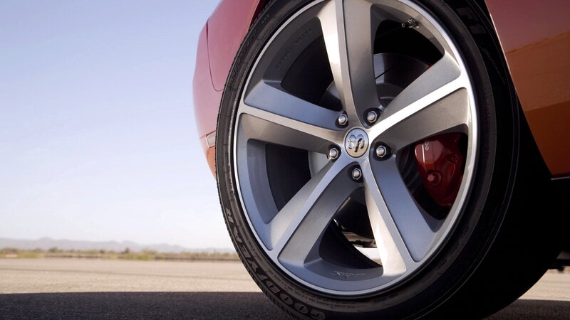 close-up of car wheel