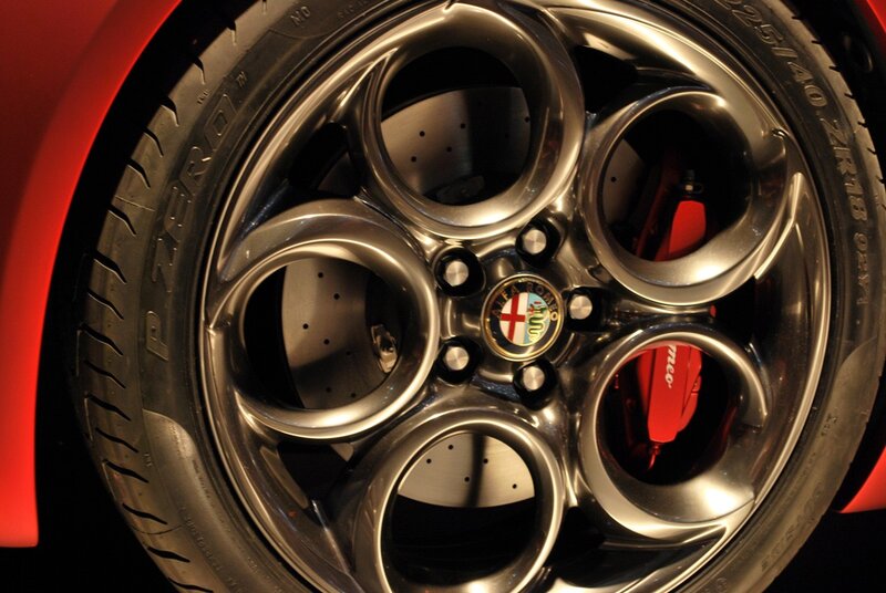 close-up of car wheel