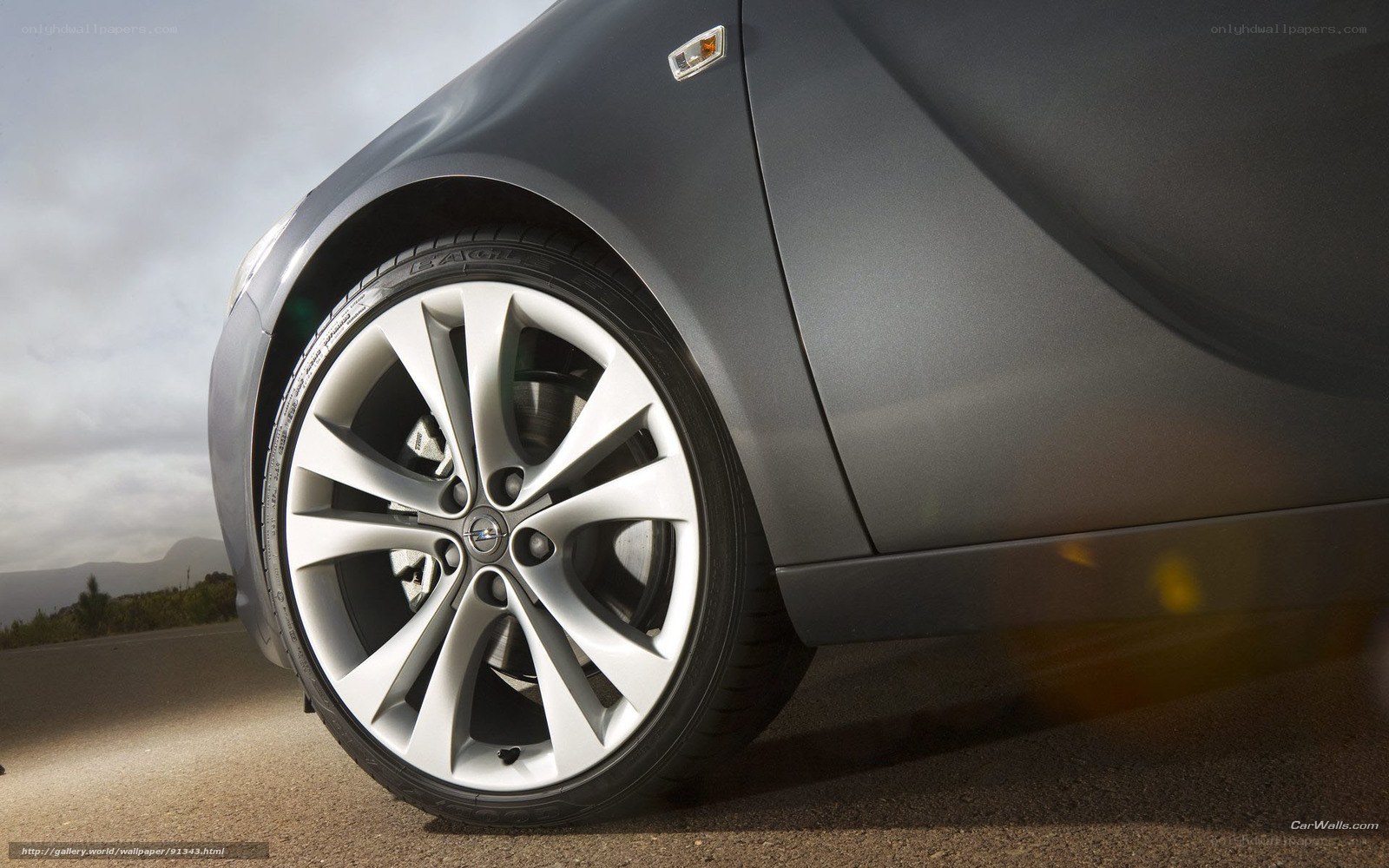 close-up of car wheel