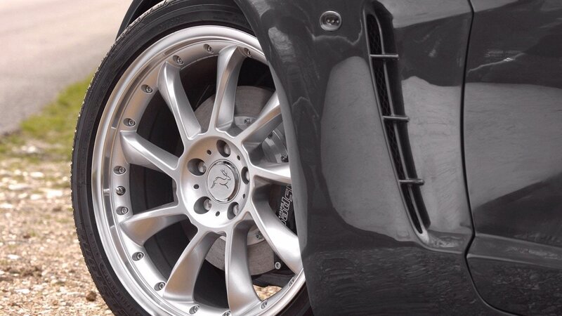 close-up of car wheel