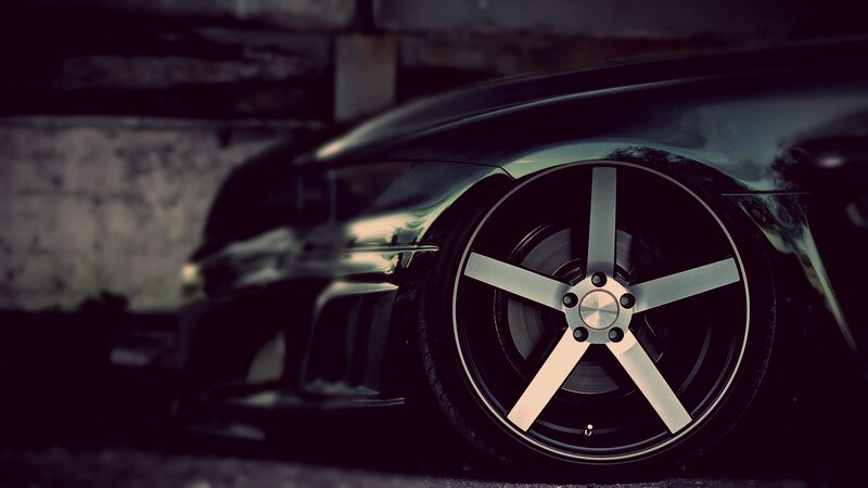 close-up of car wheel