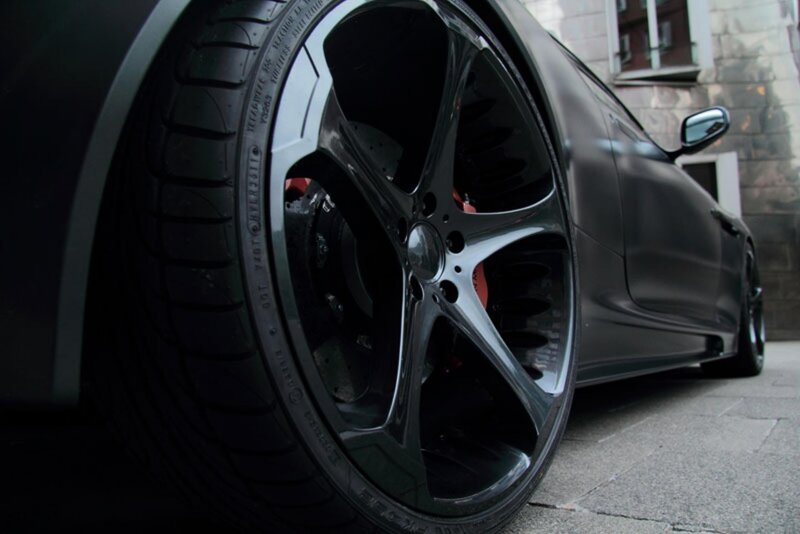 close-up of car wheel