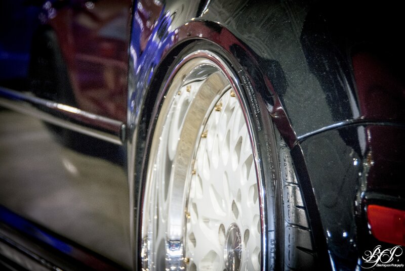 Close-up of Car Wheel — Black, Dramatic, Night