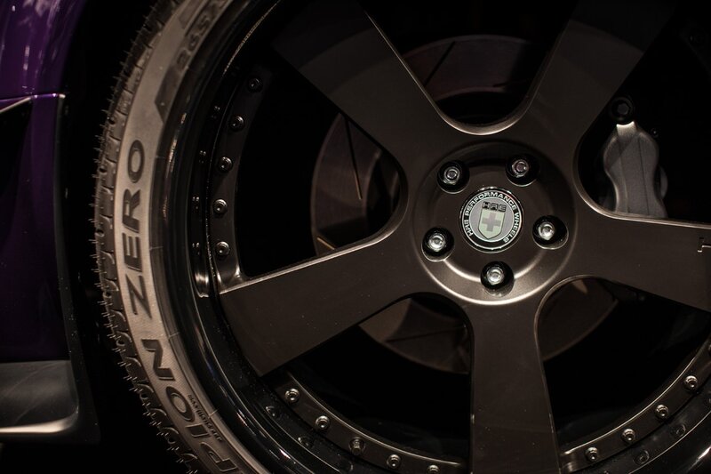 Close-up of Car Wheel — Black, Dramatic, Photograph