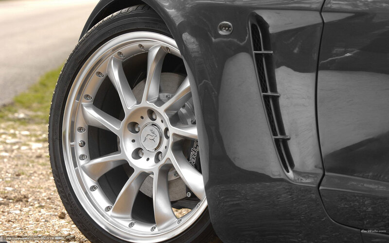 Close-up of Car Wheel — Gray