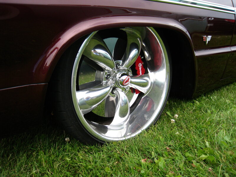 Close-up of Car Wheel — Maroon