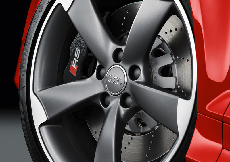 Close-up of Car Wheel — Red, Dramatic