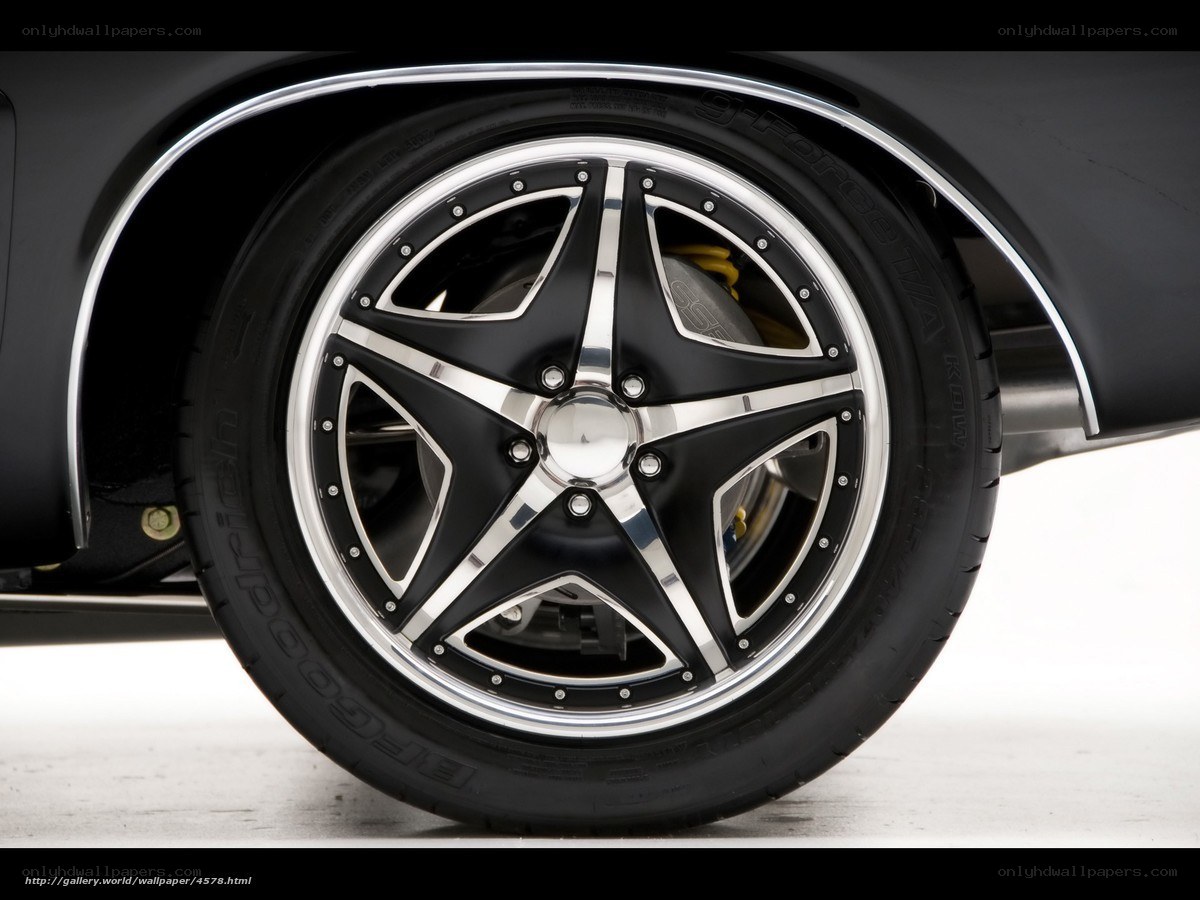 close-up of car wheel