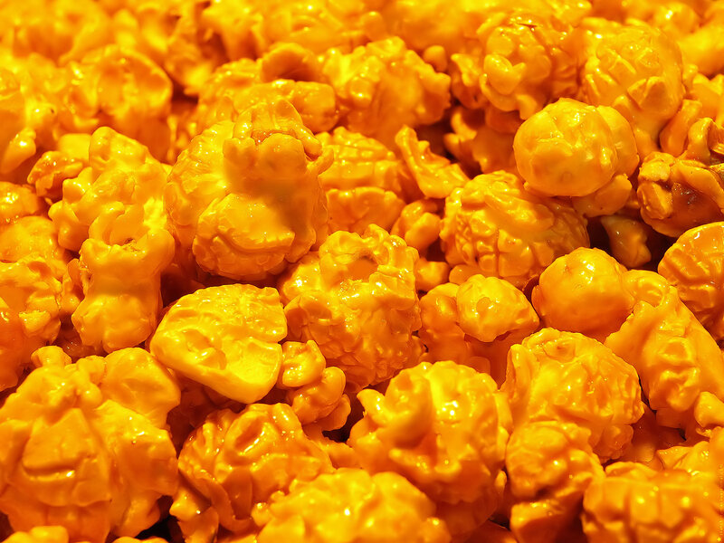 Close-up of caramel popcorn