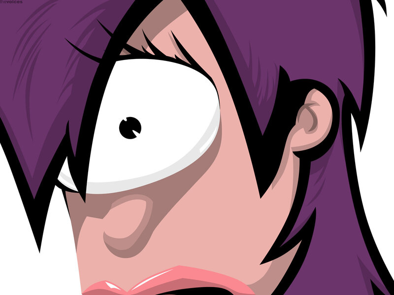 close-up of cartoon character