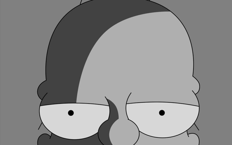 Close-up of Cartoon Character — Gray