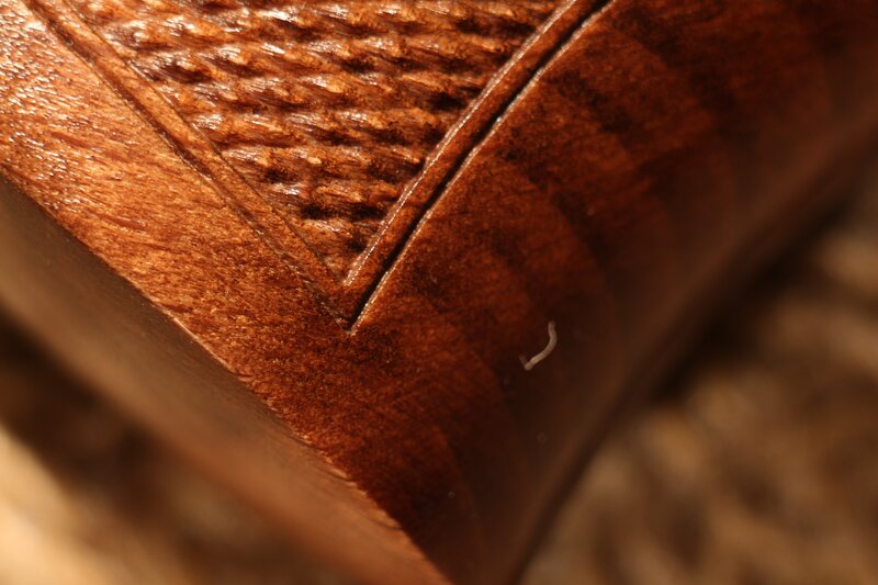 close-up of carved wood