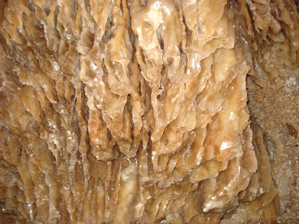 Close-up of cave formations