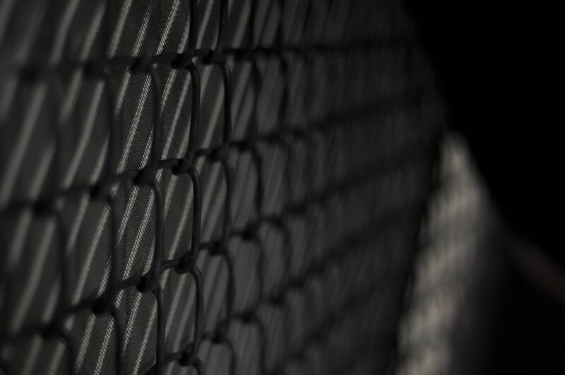 close-up of chain-link fence