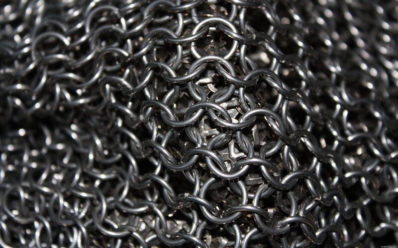 Close-up of Chain Mail — Gray