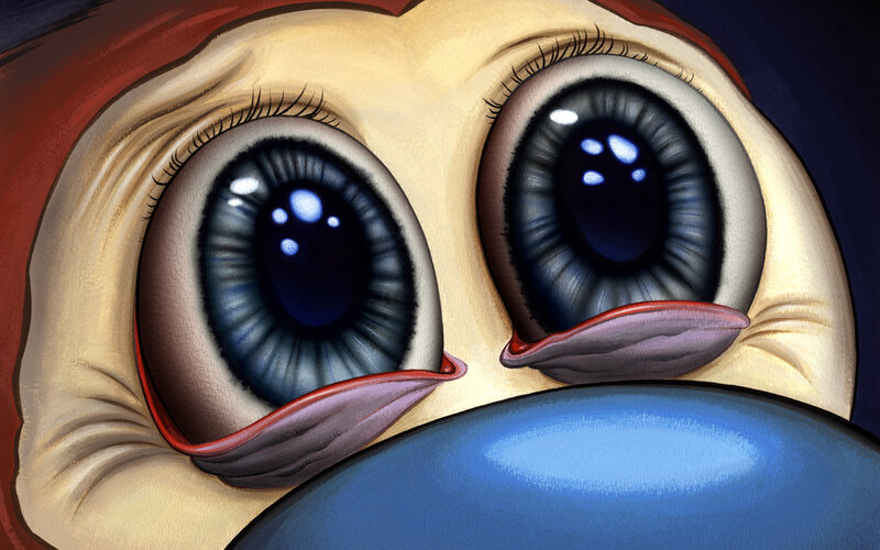 Close-up of Character Eyes — Blue