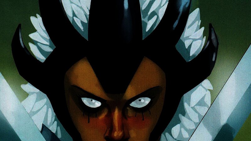 Close-up of Character Face — Black, Dramatic, Anime