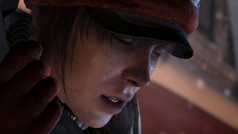 Close-up of Character Face — Brown, Dramatic
