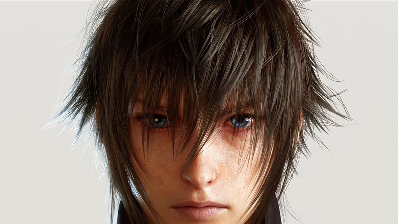 Close-up of Character Face — Brown, Serious, 3d Render, Blue Eyes