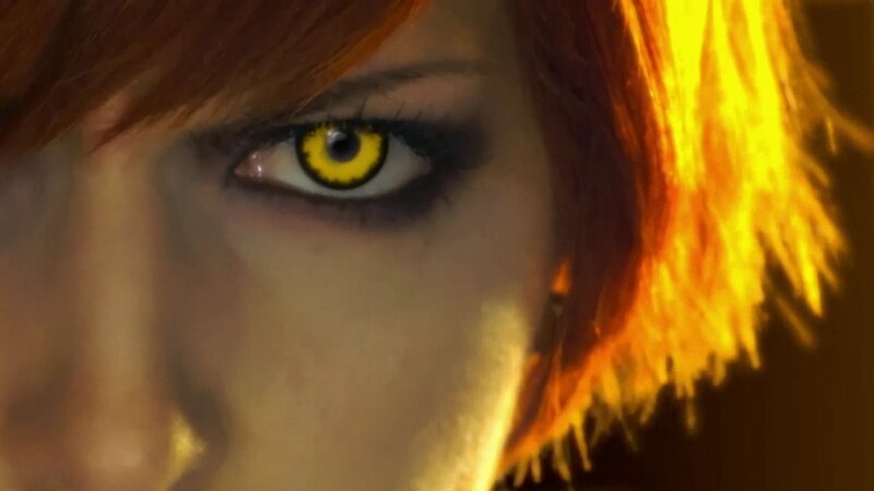Close-up of Character's Eye — Yellow