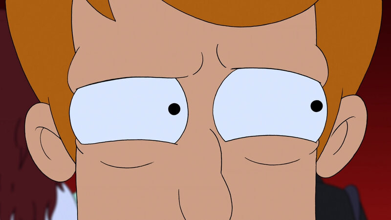 close-up of character's face