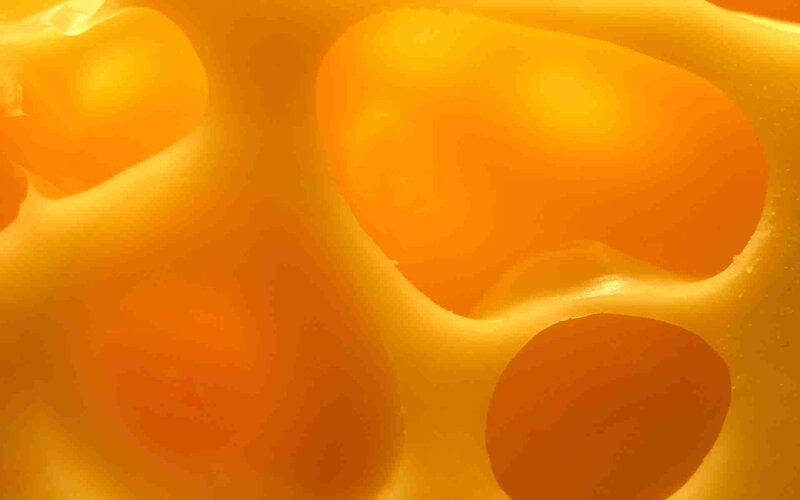 Close-up of Cheese Texture — Orange