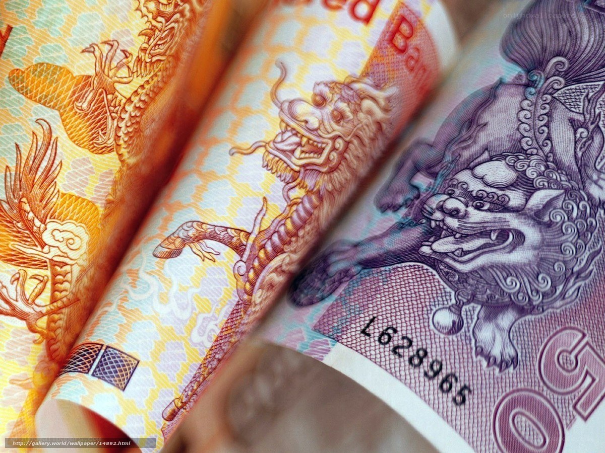 Close-up of Chinese banknotes