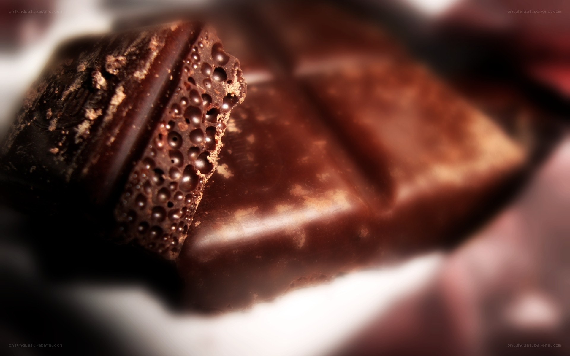 close-up of chocolate bar