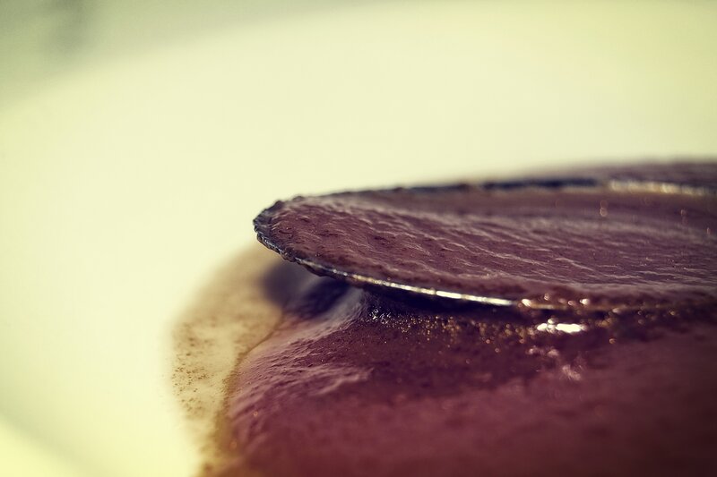 close-up of chocolate dessert