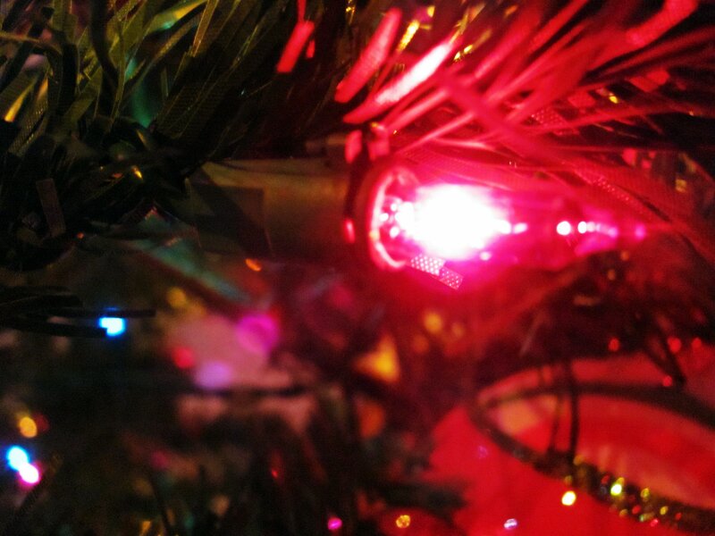 Close-up of Christmas Lights
