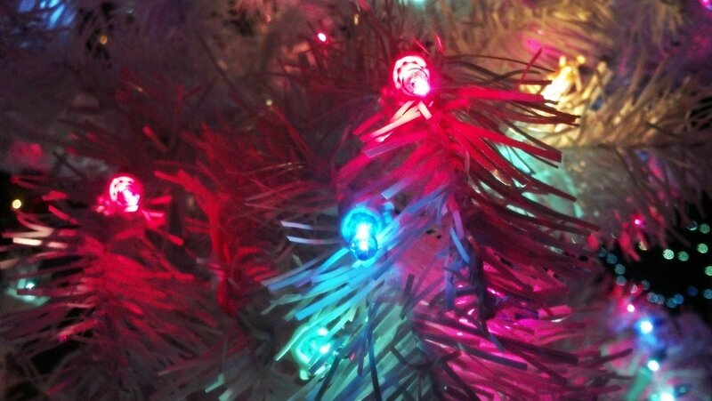 Close-up of Christmas Tree Lights