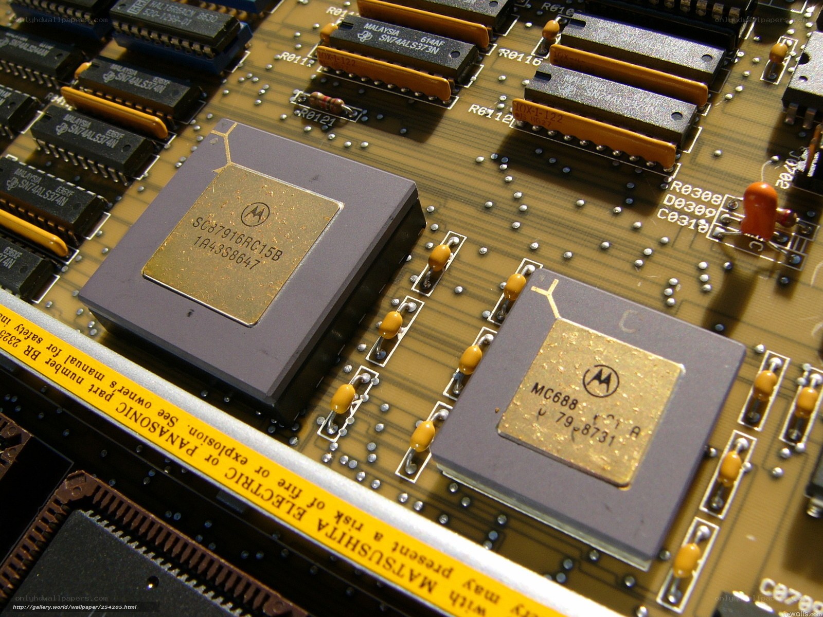 close-up of circuit board