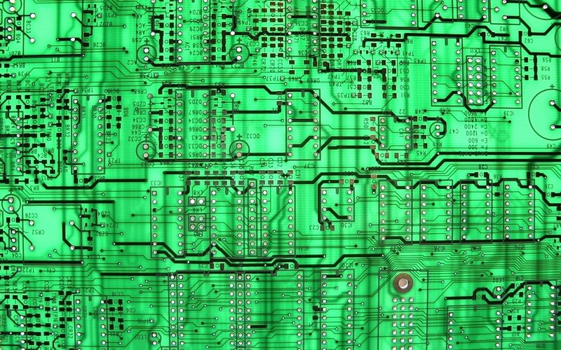 close-up of circuit board