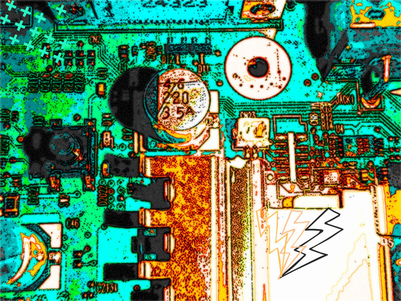 close-up of circuit board