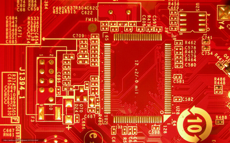 close-up of circuit board