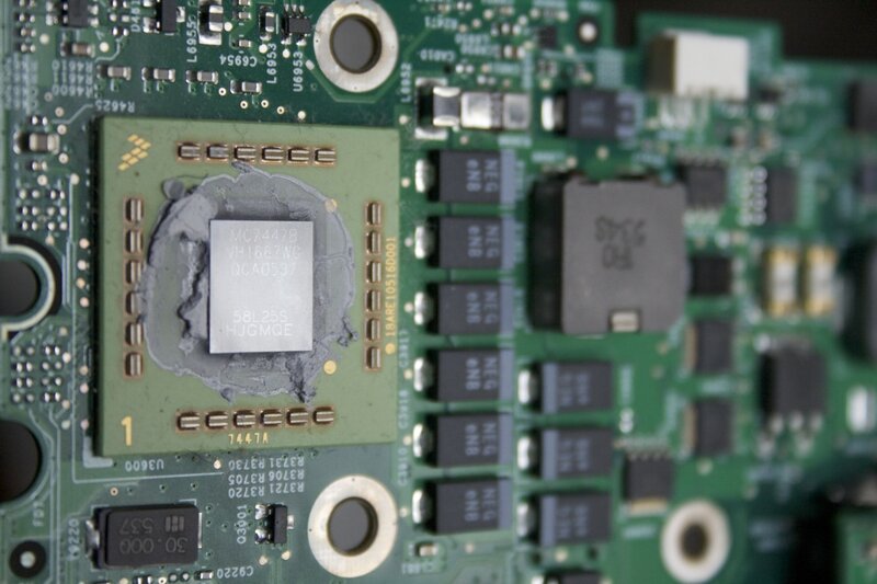 close-up of circuit board