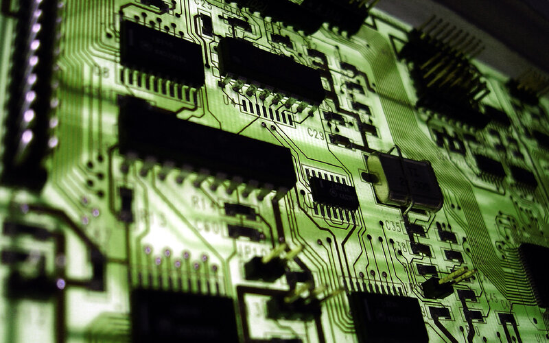 close-up of circuit board