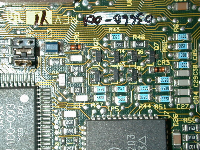 close-up of circuit board