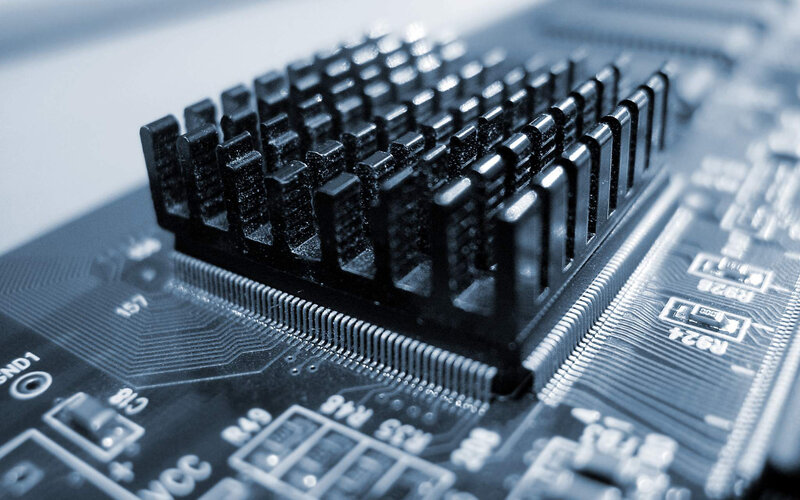 close-up of circuit board