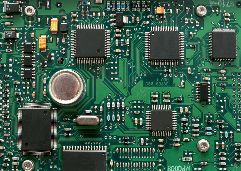 close-up of circuit board