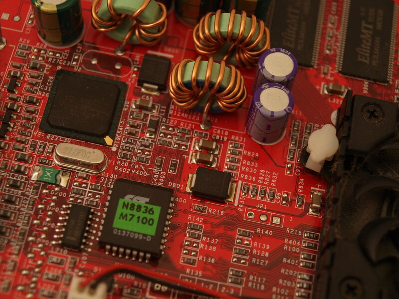 close-up of circuit board
