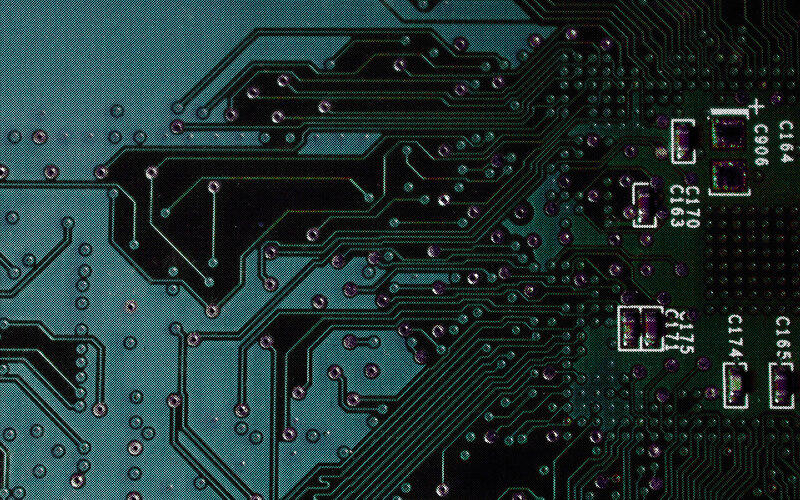 close-up of circuit board