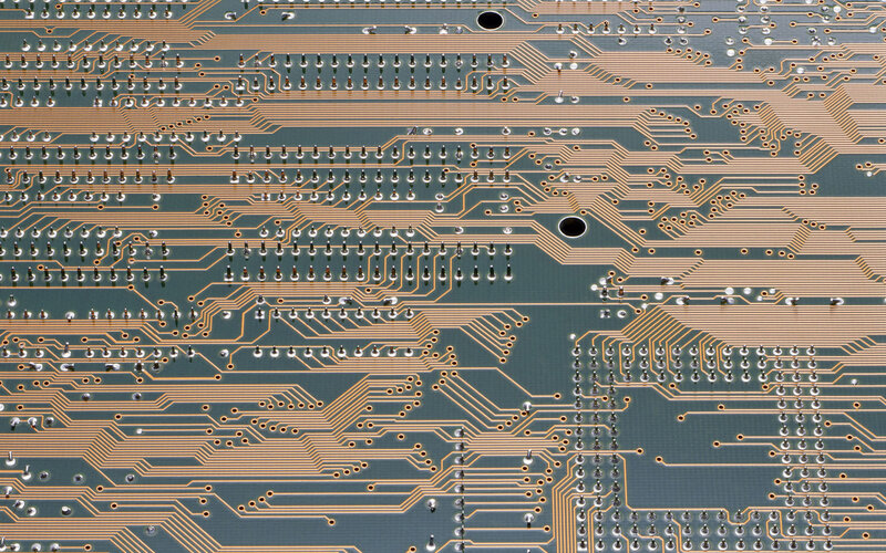 close-up of circuit board
