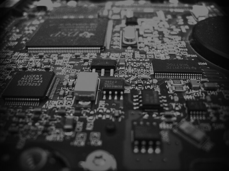 close-up of circuit board