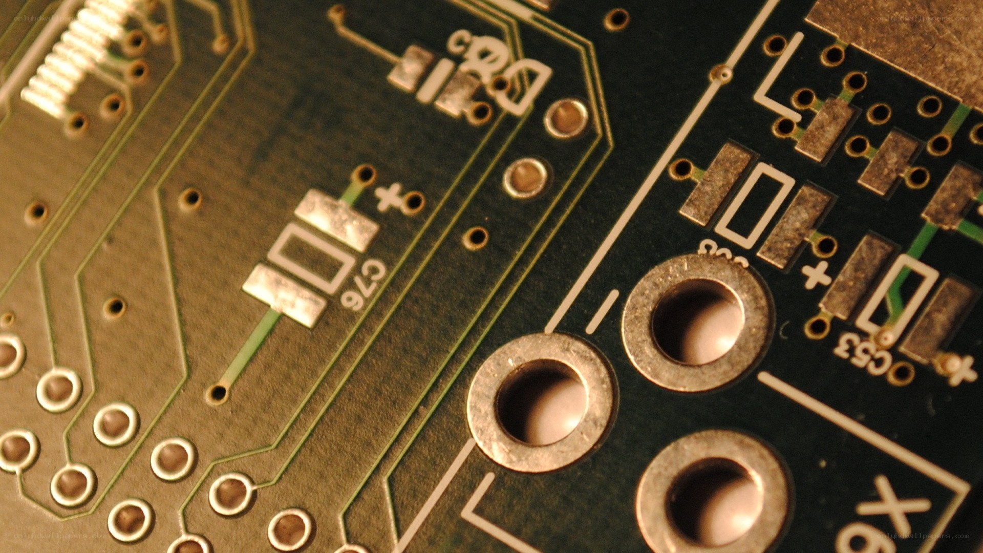 close-up of circuit board