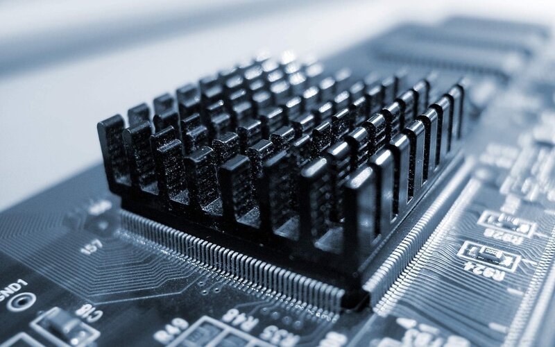 close-up of circuit board